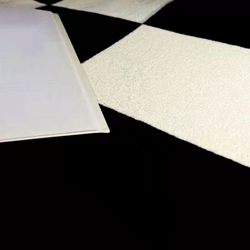 Bunter Gitterteppich aus Polyester mit rutschfester Rückseite, waschbarer Teppich für Heimdekoration