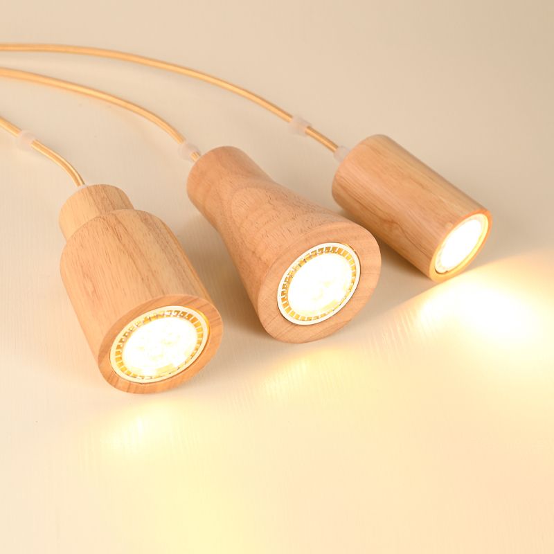 Pendentif en forme géométrique Light Nordic Wood suspension pour le salon