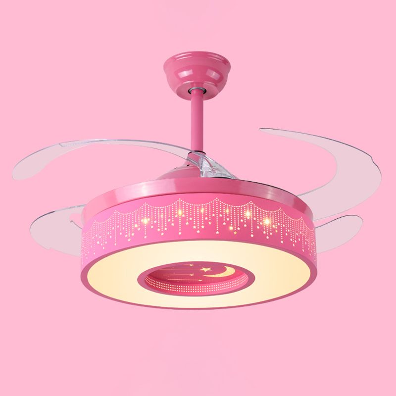 Kinderstil Deckenlüfter LED LED LED LABLAME mit Acryl für Wohnzimmer