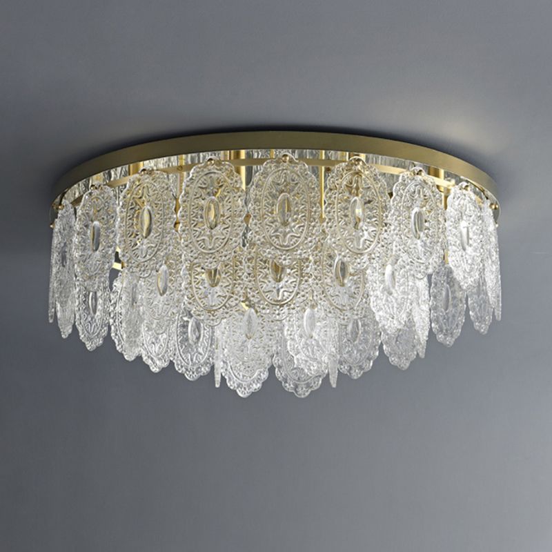 Contemporary Flush Mount Light Glass Shade Flush Mount Ceiling Light Fixture