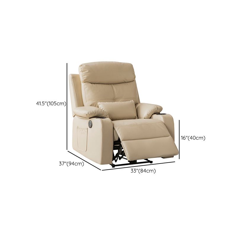 Contemporary Rocking Home Theater Recliner Solid Color Home Theater Recliner