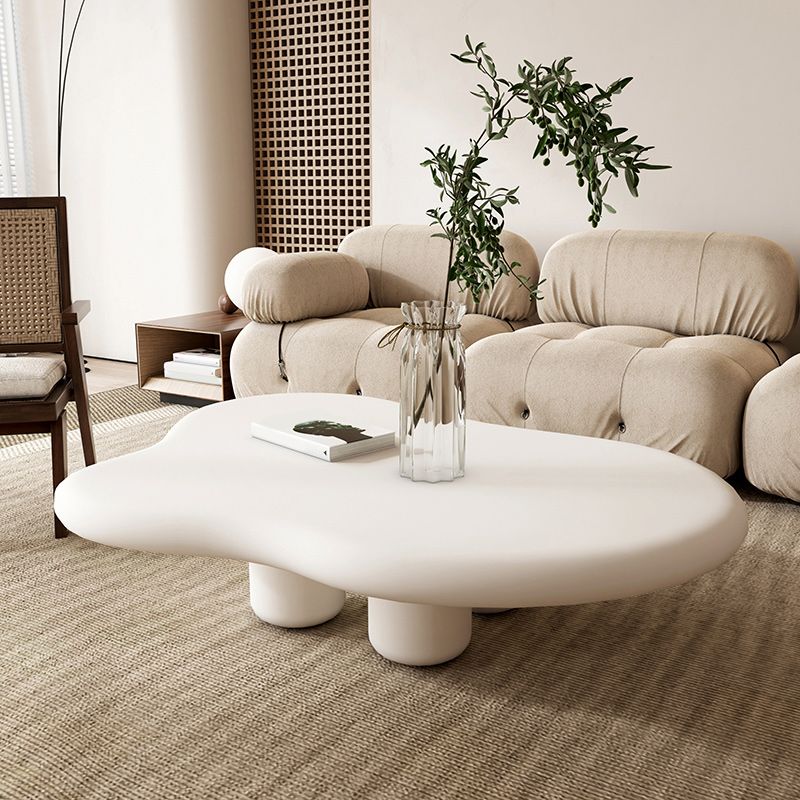 Scandinavian 3 Legs Coffee Table Free form Wooden Coffee Table for Home