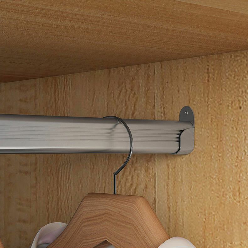 Bedroom Storage Cabinet with Clothes Rail Modern Cabinet with Wooden Legs