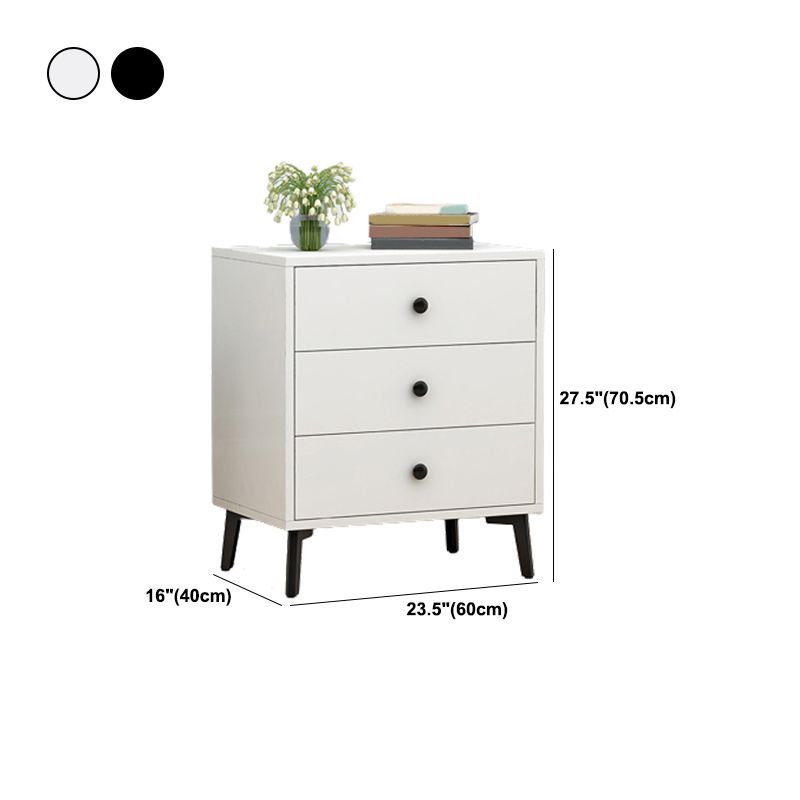 Accent Chest with Soft Close Drawers White Scratch Resistant Chest