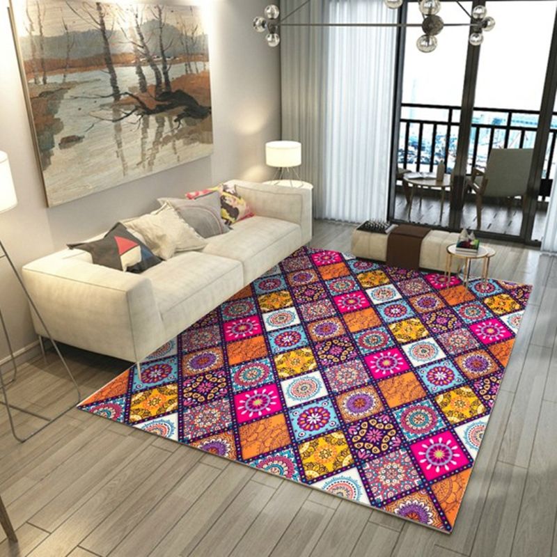 Tappeto grafico a tappeto marccano marocchini rosa per il salotto