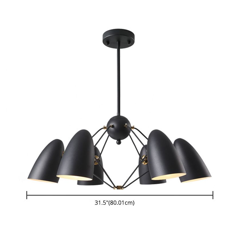 Modern Style Chandelier Pendant Light Shaded Pendant Chandelier with Metal Shade