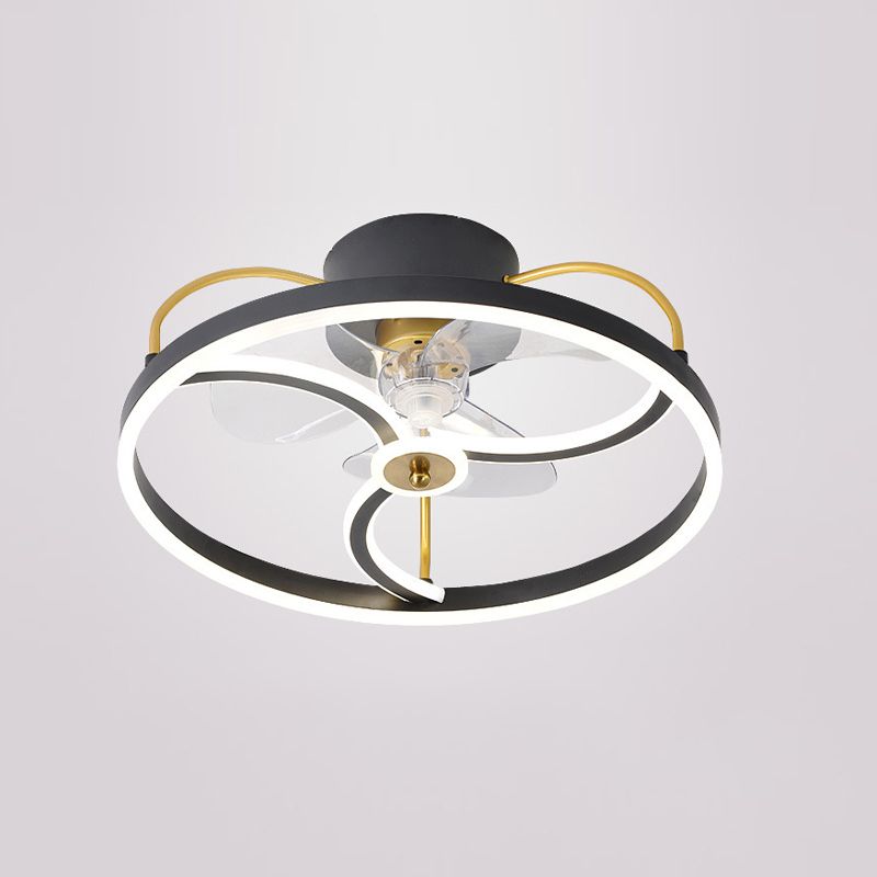 Contemporary LED Ceiling Fan Lights Metal LED Ceiling Fan for Bedroom