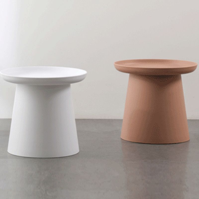 Modern Round Coffee Table Pedestal Cocktail Table for Living Room