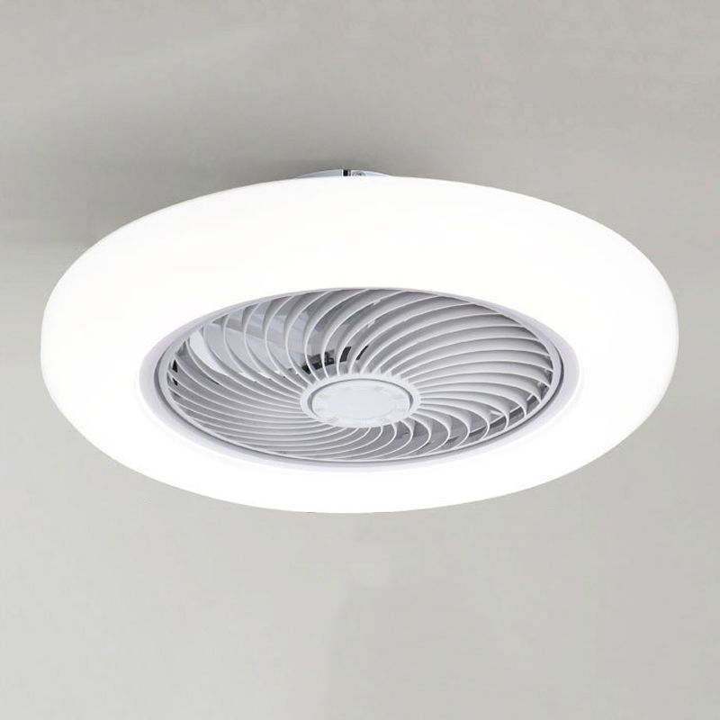 Simple Circle Ceiling Fan Lamp Metal LED Ceiling Flush Mount