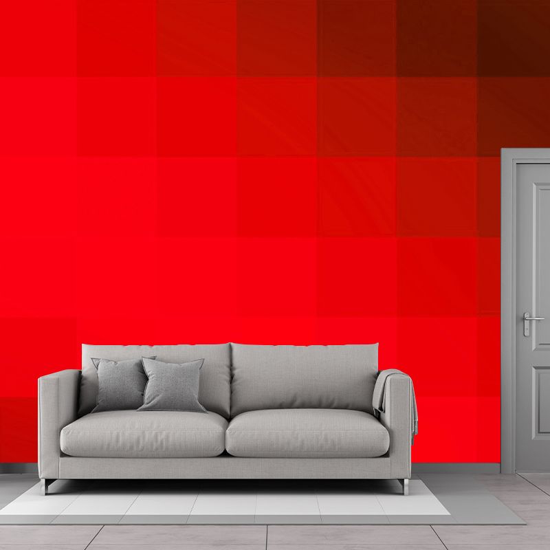 Lattice Geometric Illustration Contemporary Mural for Gust Room, Moisture Resistant