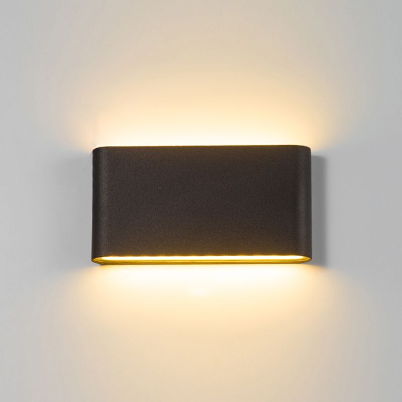 LED Metal Modern Wall Sconce Rectangle Shape Wall Light with Acrylic Shade for Courtyard