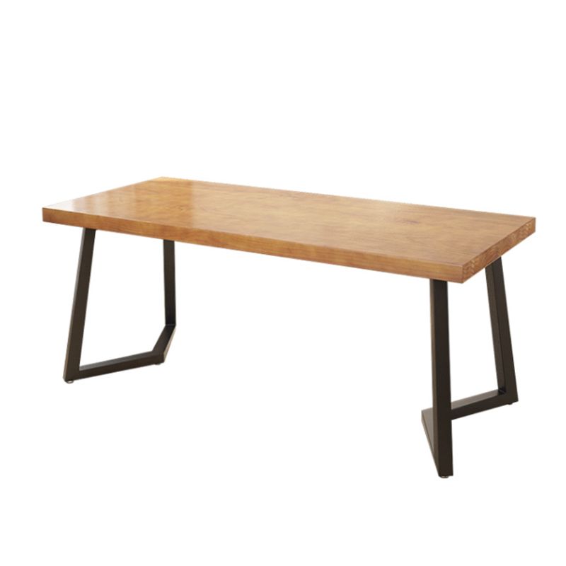 Solid Wood Rectangle Dinette Set 1/2/5/7 Pieces Industrial Dining Table Set in Natural