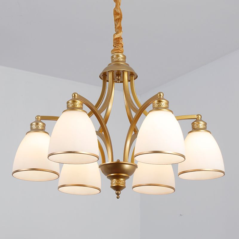 Amerikanische geometrische Kronleuchter Anhänger Lichter Metallkronleuchter mit Glasschatten