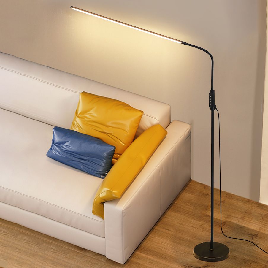 Slim Line Floor Light Fixtures Modern Style Metal 1 Light Floor Light