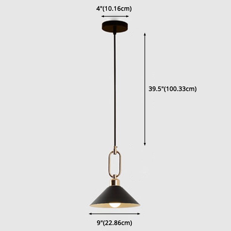 Modern Macarons Umbrella Shade Pendant Light Metal Pendant Lighting with Metal Ring