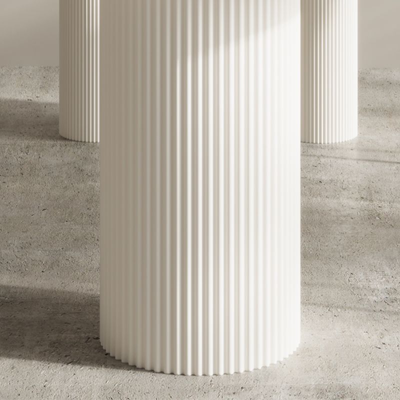 Free Form Stone Top Dining Table for Home Contemporary White Dinette Table