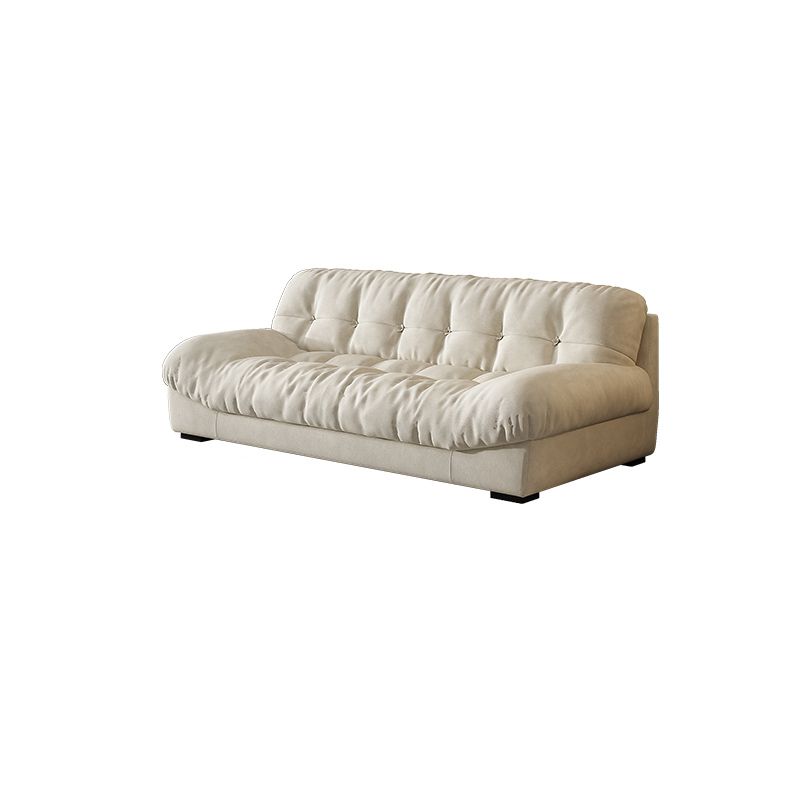 Transitional Modern Biscuit Back Standard Sofa 31.5"High Armless Sofa,Beige