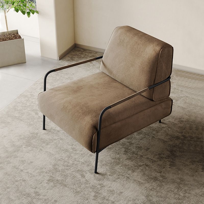 Cushion Back Vanity Armchair Basic Four Leg Chair with Cushion