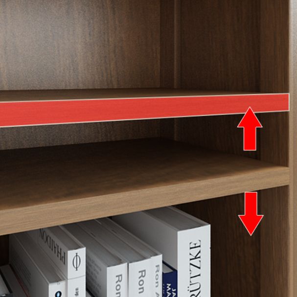 Contemporary Standard Bookcase Closed Back Wooden Bookshelf  with Shelves