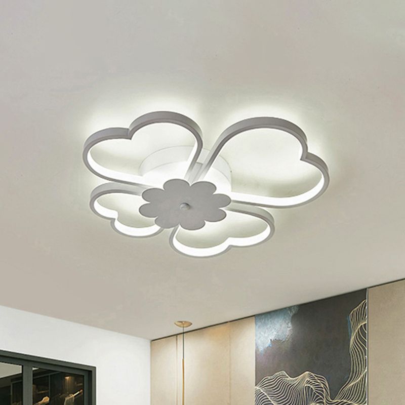 Light de plafond blanc / brun simplicité de 19,5 "/23,5" LED à chasse acrylique à LED LAMPE CHAUDE / BLANC / NATUREL