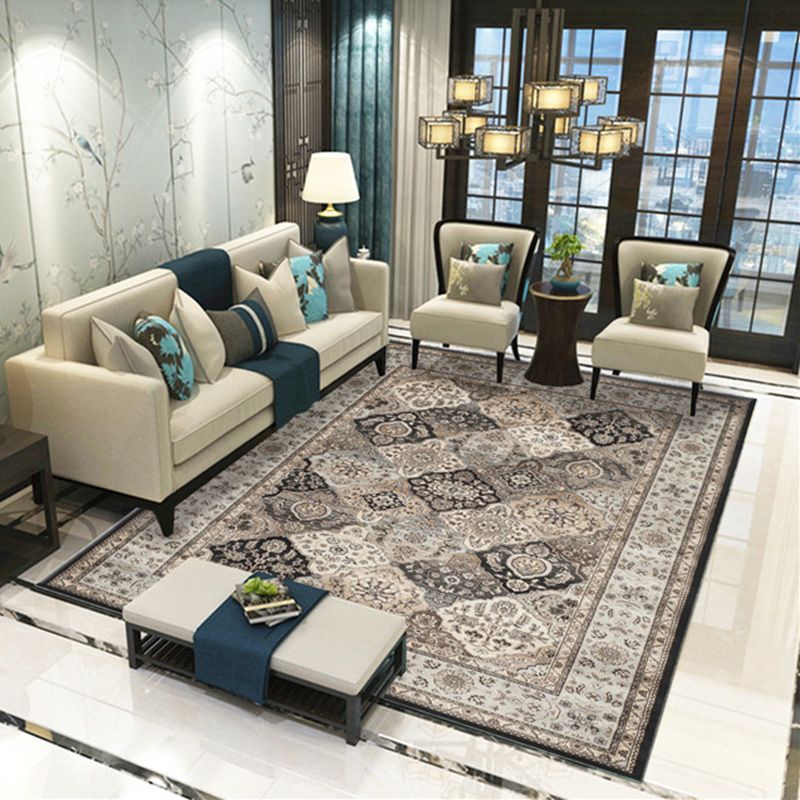 Dunkelroter Teppich gemischtes Graphenteppich nicht rutschfestem Teppich Waschbar Teppich für Wohnzimmer