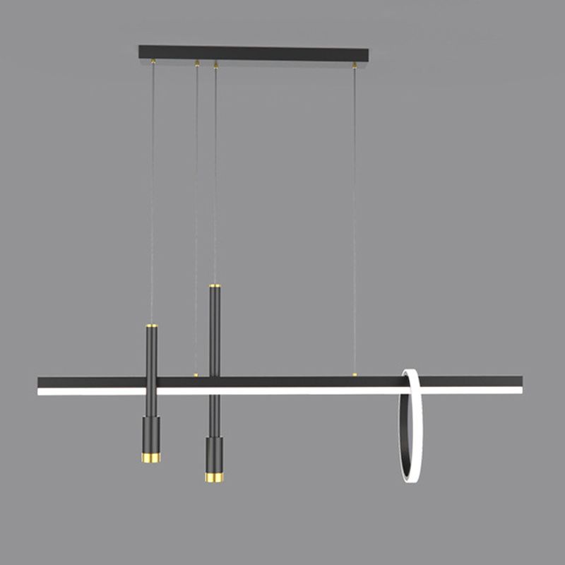 4-Lights Modern Style Island Pendants Metal Pendant Lights for Dining Room