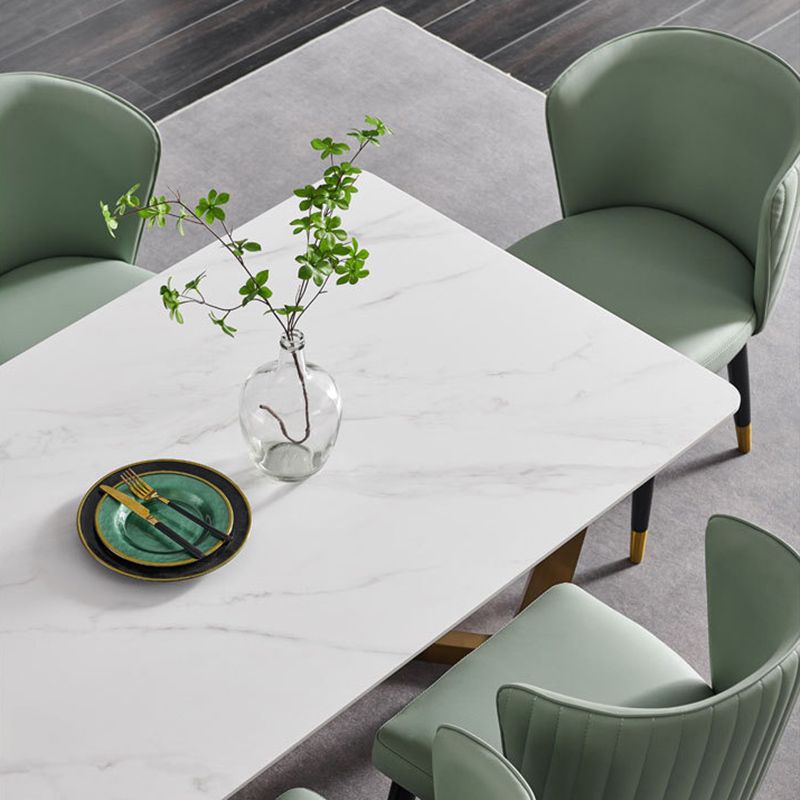 Glam Style Armless Side Chairs Wooden Chair with Wood Legs for Kitchen