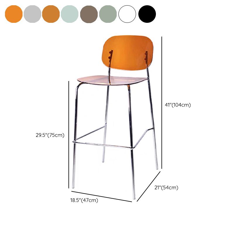 Plastic Bar Stools Industrial Style Backless Bar Stools with Footrest