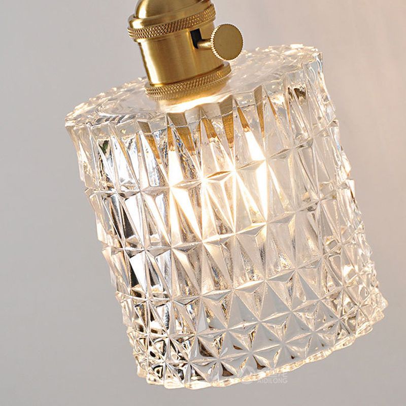 Industrial Glass Wall Light Metal Golden Lighting for Restaurant