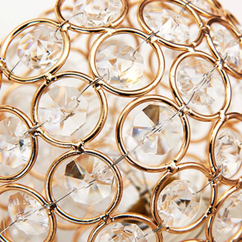 Stile moderno in stile oro sconce in stile nordico cristallo metallo globo luci per letto