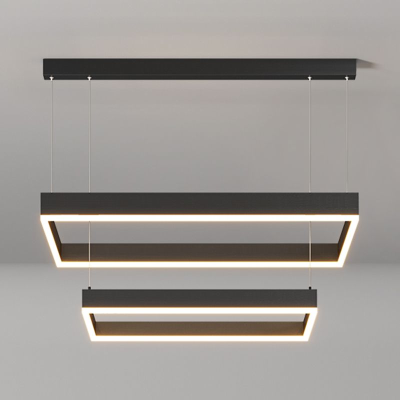 Modern Dining Room Lighting Multiple Squares Chandelier Lighting Fixtures