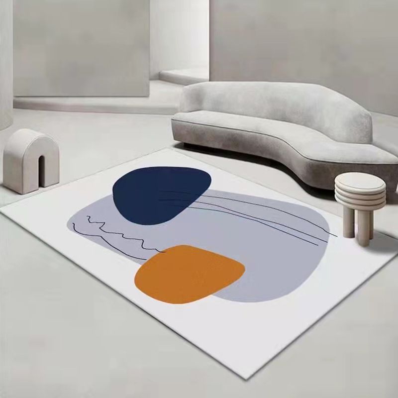 Grey Circle Teppich Polyester Freizeitteppich nicht rutschfestem Teppich für den Salon