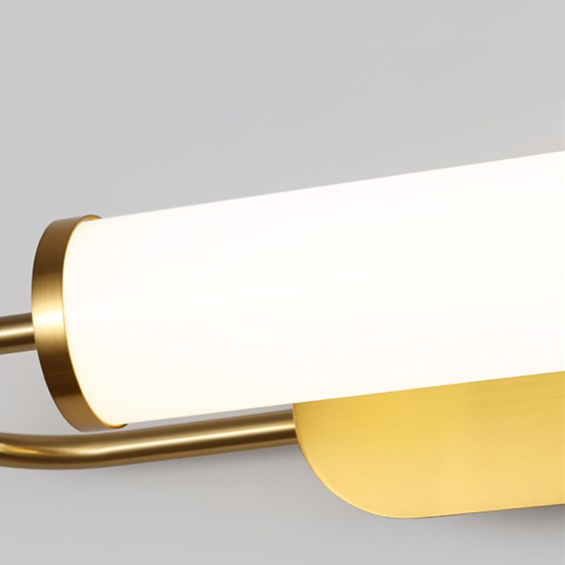 Moderno lampada da parete bronzo bronzo lampada a parete in metallo a 1 luce per bagno