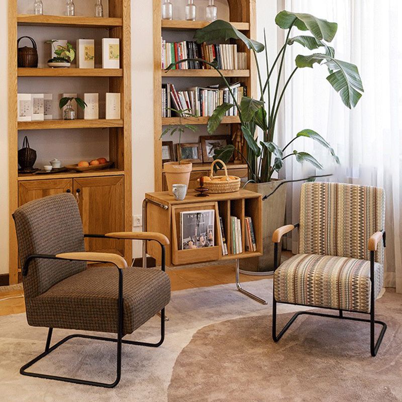 Arms Included Chair with wooden handrail 32.67" Wide Armchair for Living Room
