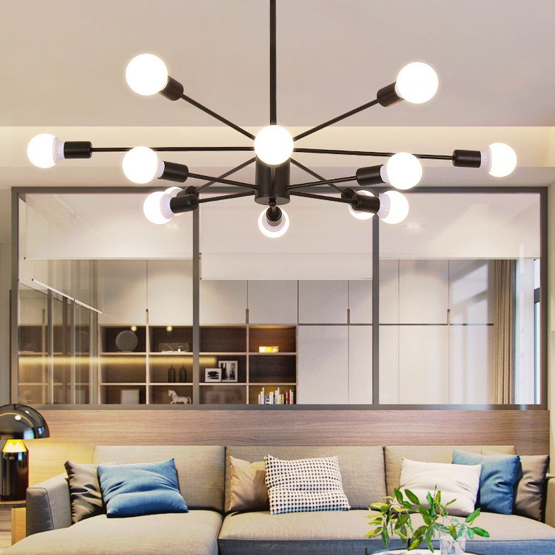 Molecular Branches Suspension Light Nordic Style Open Bulbs Metal Chandelier Light for Bedroom