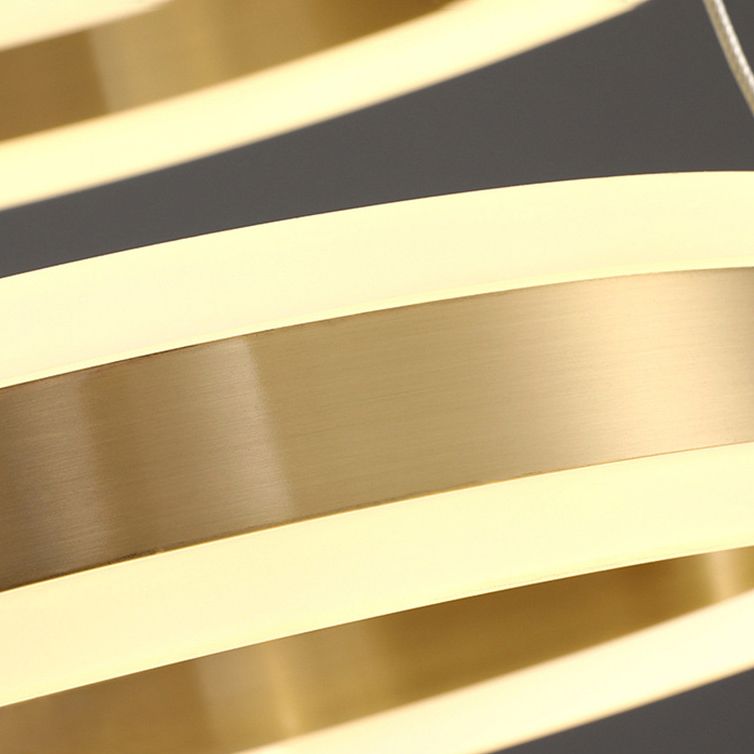 Circular Metal Hanging Ceiling Light Modern Style Suspension Pendant Lighting