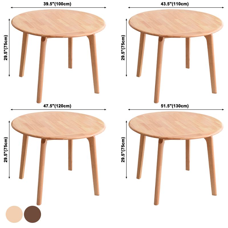 Tavolo in legno in legno di gomma moderna 4 gambe rotonde per la casa mobili da cucina da cucina