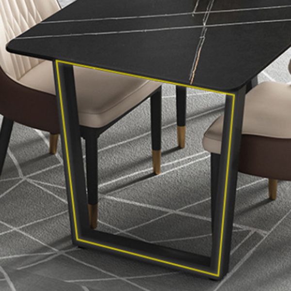 Modern 1/5 Pieces Dining Set Rectangle Stone Dining Table Set for Living Room