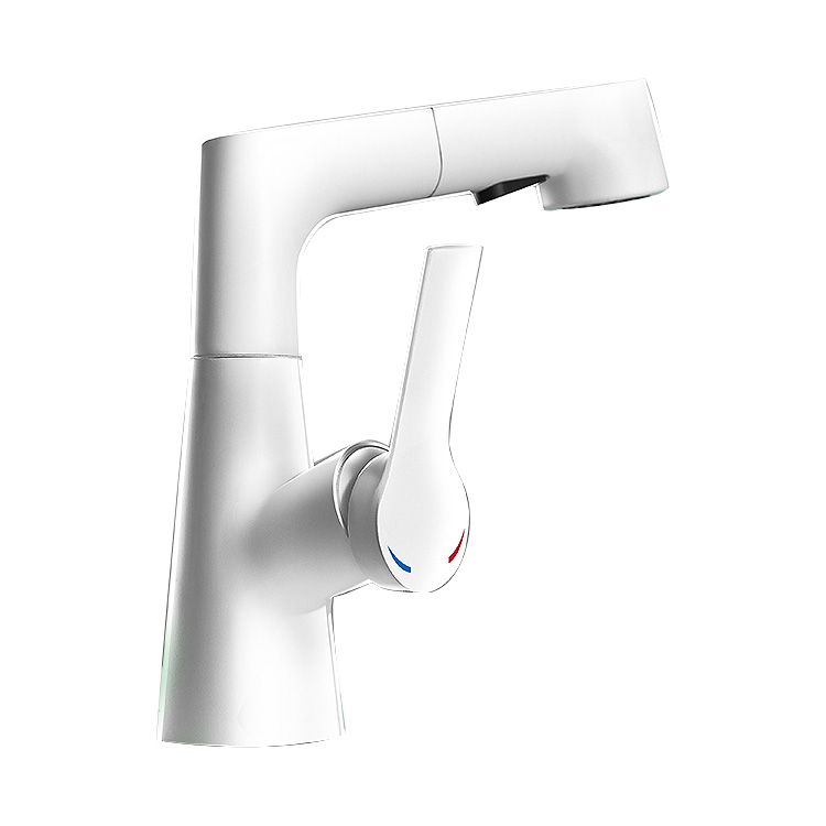 Modern Vessel Sink Faucet Lever Handle Pull-out Bathroom Faucet