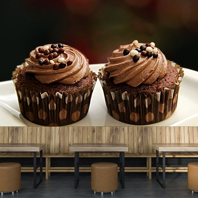 Cake Dessert Wall Decal Decor for Dining Room Kitchen Dessert Shop Stain Resistant