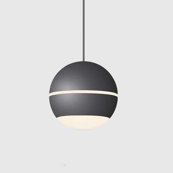 Pendre à LED du globe acrylique dans la lampe suspendue en aluminium à style concis moderne