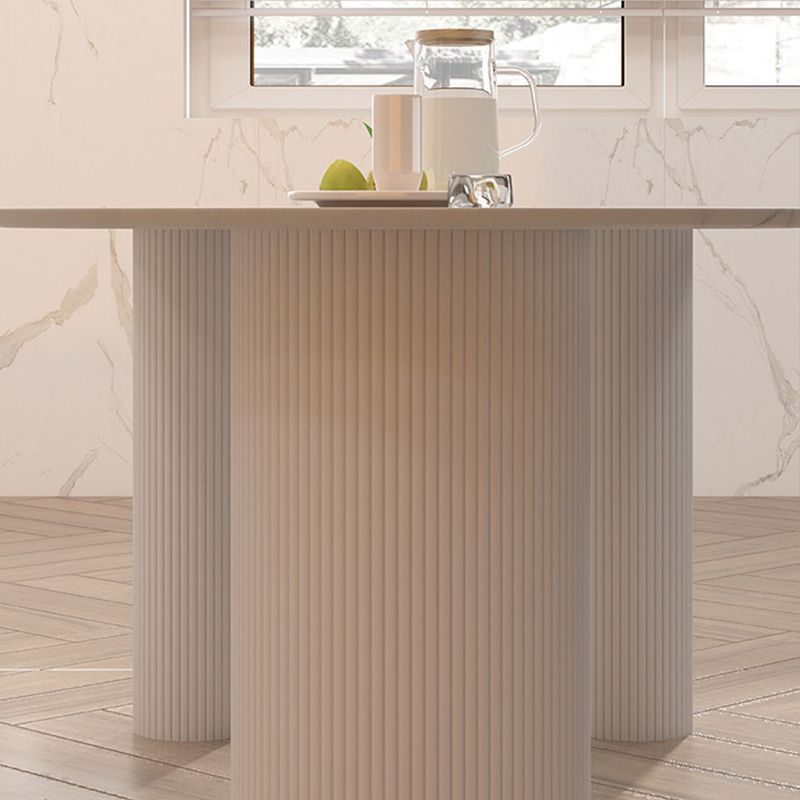 1/2/4/5 Pcs Stone 3 Legs Standard Height Dinette Table with Chair