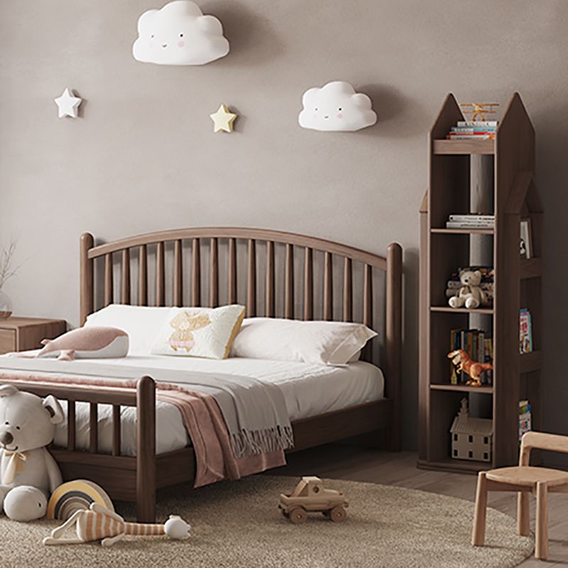 Modern Style Open Back Bookshelf Wooden Vertical Bookcase with Rectangular Shelves