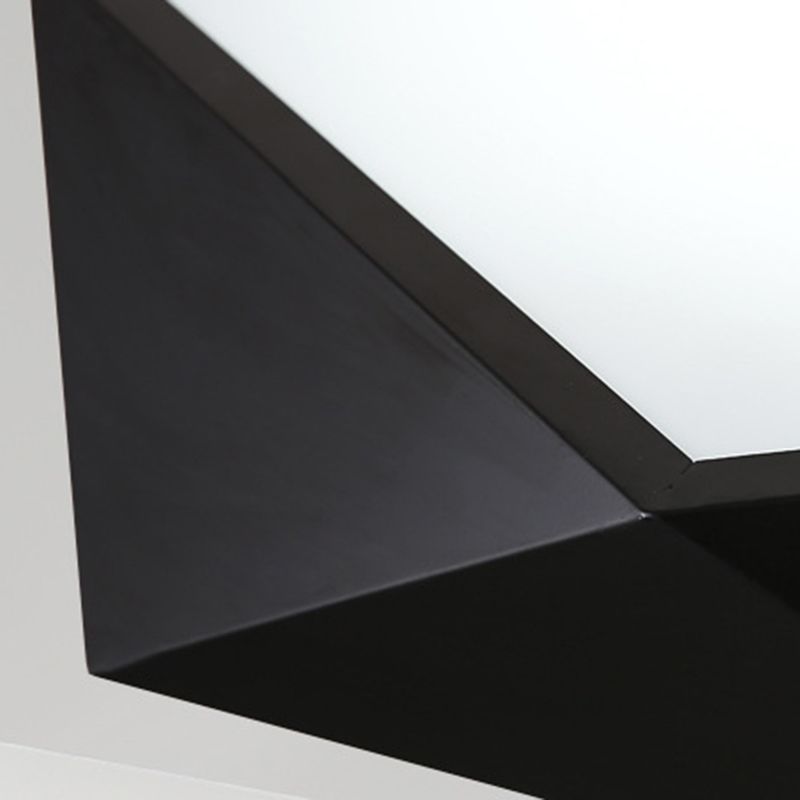 Lámpara de techo LED concisa y moderna, montaje empotrado geométrico de hierro lacado con pantalla acrílica