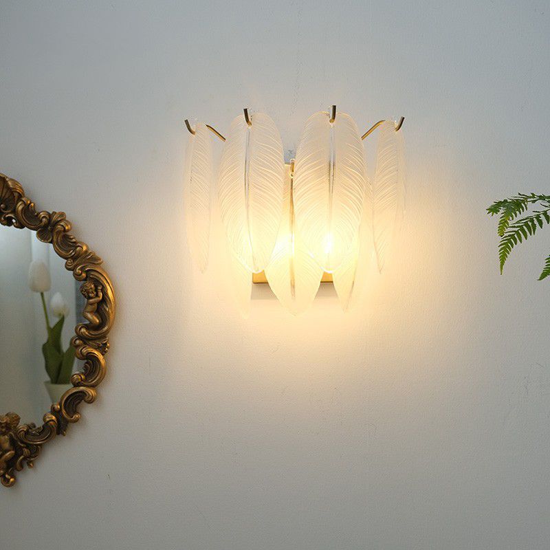 Modern Style Geometric Wall Mounted Lamps Glass 3 Lights Wall Sconces