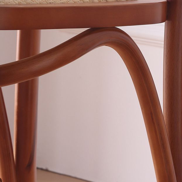 Dining Room Armless Chair indoor Wood Cane Back Dining Chair