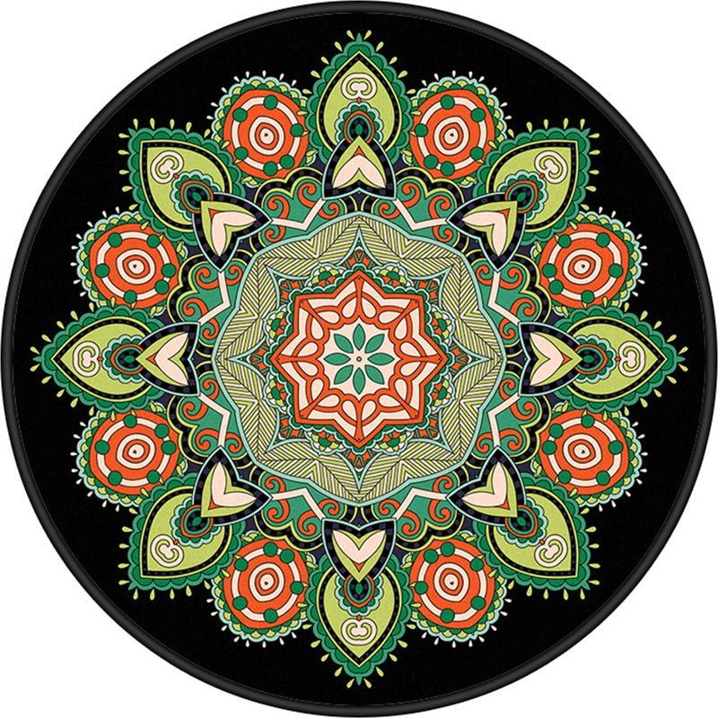 Tribal Mandala Indoor Tapis multi-couleurs marocain Tapis synthétique Synthétique Anti-Slip Resistant Anim Friendly Tapity pour chambre