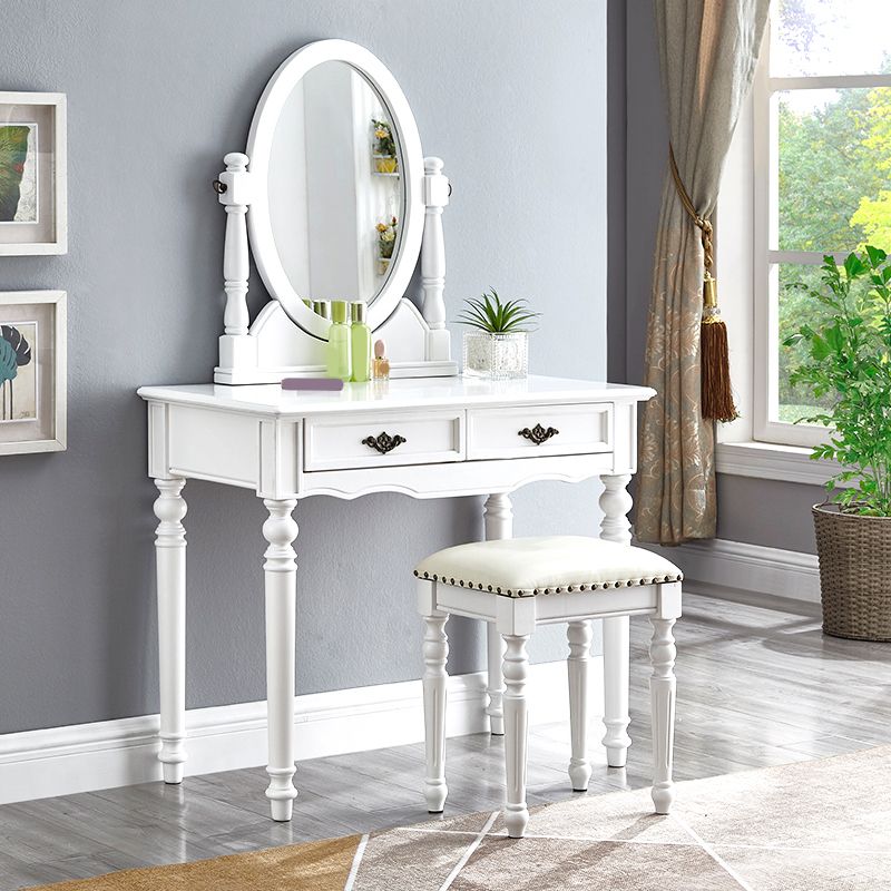 Traditional Vanity Dressing Table Set Solid Wood Make-up Vanity