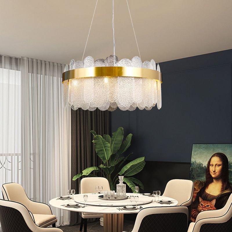 Simplicidad moderna Tambre de tambor lámpara de estar de múltiples luces múltiples accesorio de iluminación de sala de estar