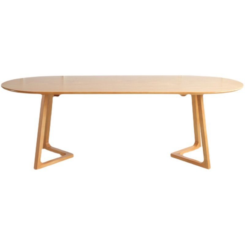 Simplicity Restaurant Table Oval Solid Wood Dining Table for Dining Room